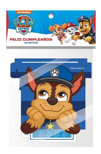 Guirnalda De Paw Patrol Para Cumpleaños 1.6 Mts