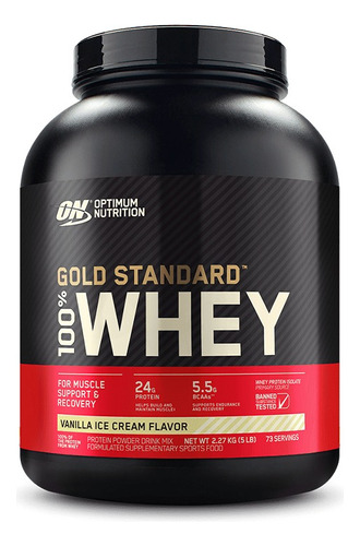 Optimum Nutrition - Gold Standard 100% Whey - 2,27kg - Sabor Vanilla Ice Cream
