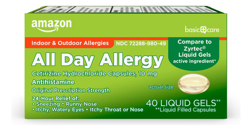 Basic Care Cápsulas All Day Allergy Relief De 10 Mg De