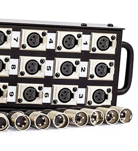 Medusa 12 Vias Montada Conectores Xlr Cirilo - 35 Metros