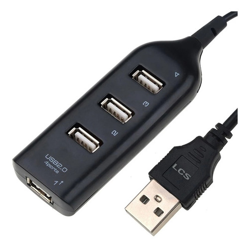 Imagen 2 de 3 de Hub Usb 4 Puertos 2.0 Multiplicador Lcs Colores