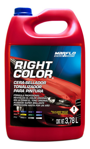 Right Color Cera Sellador Tonalizador Galón 3.78l Marflo Color Rojo Carmin 302