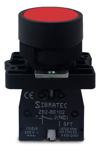 Botão De Comando Pulsador Plastico 1nf Xb2-ea42 - Vermelho