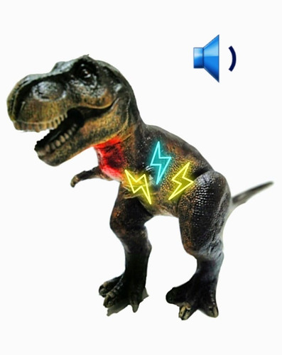 Imagen 2 de 3 de Dinosaurio De Juguete 45cm Detalles Realistas