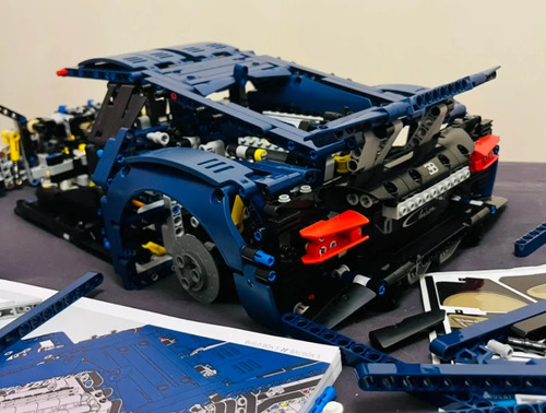 Juego De Construcción De Modelo Veyron V16 En Bloques 1:8 Color Azul Marino