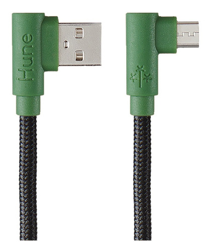 Cable Micro Usb Sustentable Hune Hiedra Carga Rápida Y Datos Color Bosque