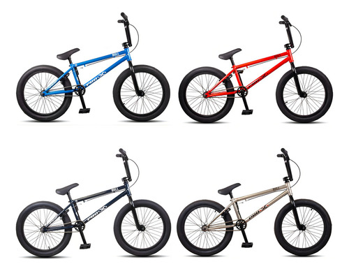 Bicicleta Pro X Bmx Bull 2024 Hi-ten Freio U-brake Aro 20 Cor Prata Metalico