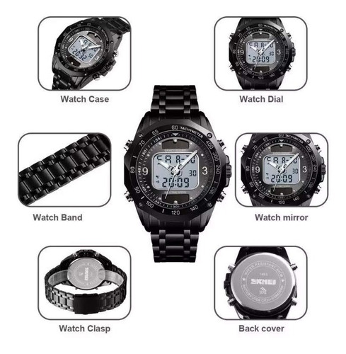 Reloj Skmei 1493 Deportivo Solar Acero Inoxidable Digital