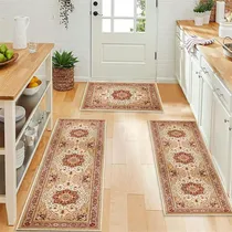Comprar Juego De 3 Alfombras Bohemias, Alfombras Vintage Para Cocina