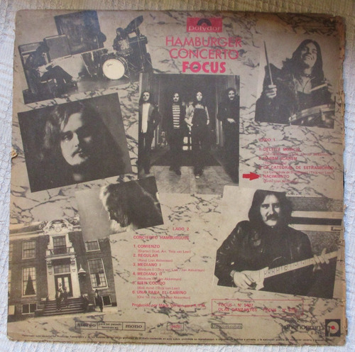 Imagen 2 de 6 de Focus - Hamburger Concerto (polydor 2442124)