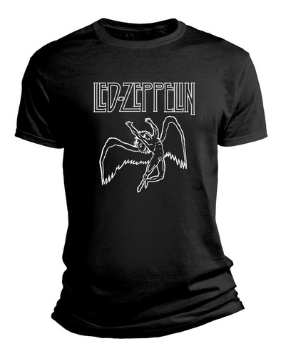 Playera Algodón Básica De Led Zeppelin Banda Caballero/dama