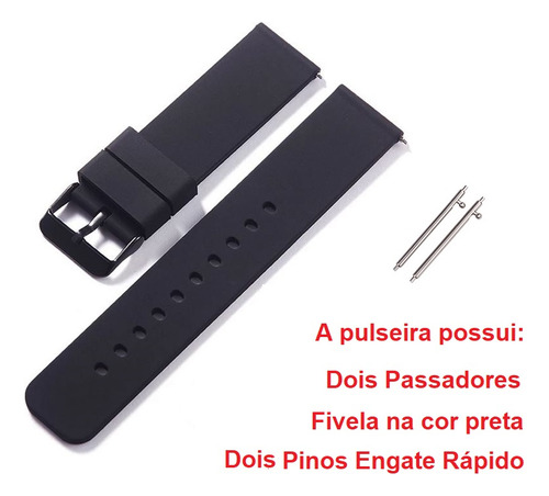 Pulseira Silicone Compatível Com Lemfo Lem10 Engate Rápido