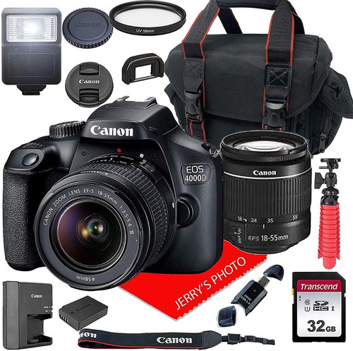 Camara Digital Canon Eos 4000d Slr Kit Con Lente Profesional