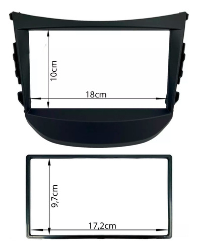 Kit Multimidia 7 Mp5/bt + Moldura Preta Hb20x Hb20 - Ap664
