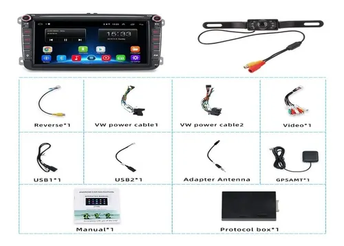 Imagen 6 de 8 de Estereo Android Vw Jetta Mk6 Passat Bora + Camara Portaplaca