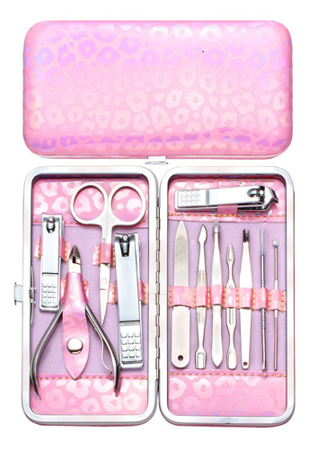 Kit De Cortaas  Juego De Manicura Profesional De 12 Piezas P