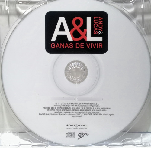 Cd Andy & Lucas (ganas De Vivir)