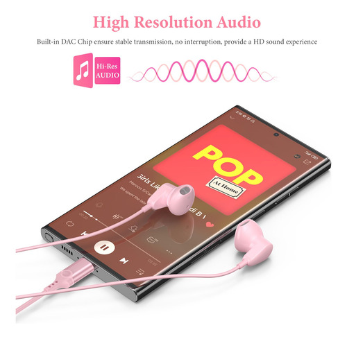 Auriculares Apetoo Usb C Para Apple iPhone 15 Pro Max iPad P