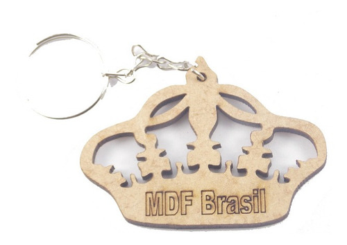 67 Chaveiro Coroa Personalizada Nome Gravado Mdf