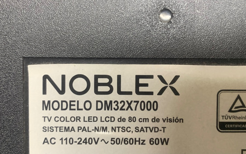 Control Remoto Por Voz 100 % Original Noblex Dm32x7000 Gris Y Negro (Usado)