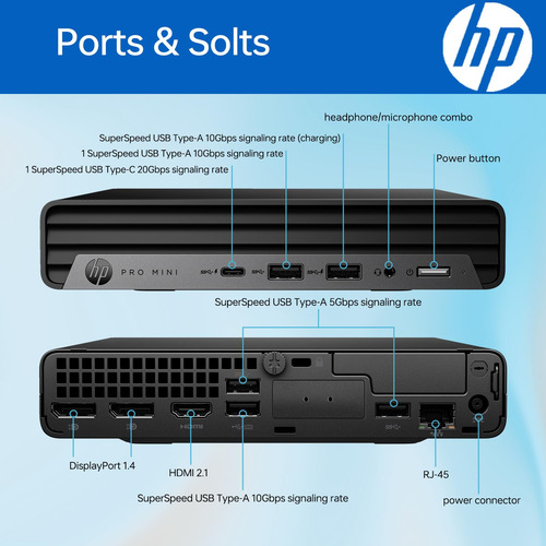 Desktop Hp Prodesk 400 G9 Mini Business Intel I5-13500t 32gb