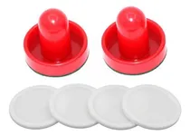 Comprar 3 Deslizador De Air Hockey, 2 Empujadores De Air Putter Rojo
