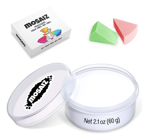 Mosaiz Crema De Maquillaje Blanco Payaso, Base Blanca Para D