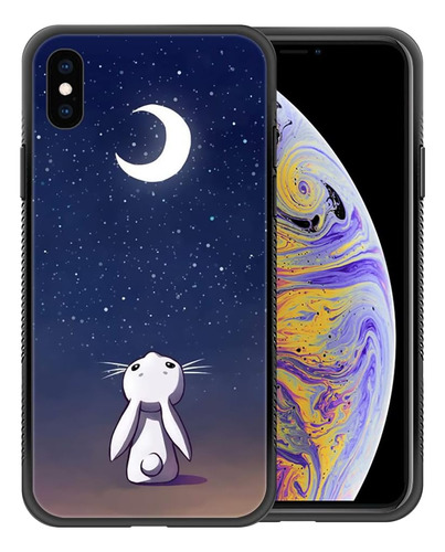 Funda Zhegailian Para iPhone X/xs-moon Rabbit