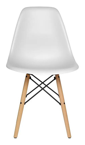 Imagen 3 de 6 de Set 4 Sillas Eames Dsw Clasicas Blancas Muebles