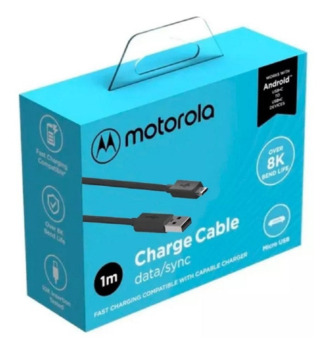 Cable De Datos Motorola Micro Usb 1 Metro Original