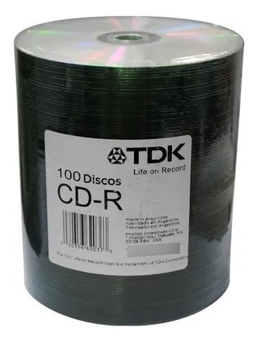 Cd Tdk Imprimible  X 100u 700mb 80 Min-mercadoenvios