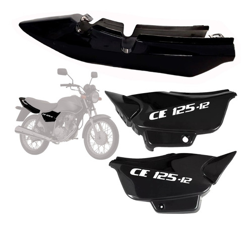 Kit Colin Carenado Trasero  + Cachas Cerro Ce 125