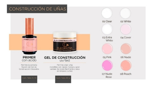 Cleopatra Gel De Reconstruccion 05 Pink Uv/led X 30gr