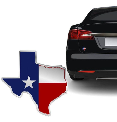Adesivo Emblema Bandeira Texas Resinado