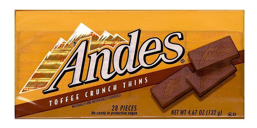 Andes Toffee Crunch Thins (caja De 28 Unidades)