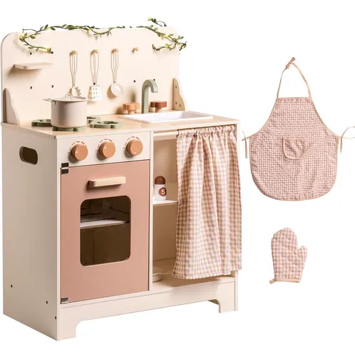comprar Cocina De Madera Para Niños Incluye Accesorios Y Luces