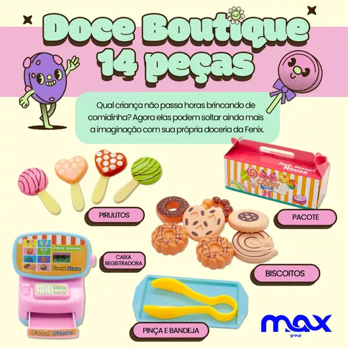 Kit Comidinha Infantil - Doce Boutique - 17 Peças - Fenix Brinquedos