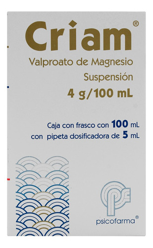 Criam 4 Gr 1 Frasco Solucion 100 Ml Valproato De Magnesio | MercadoLibre