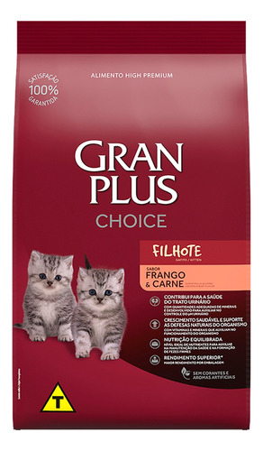 Ração Gran Plus Para Gatos Filhotes Choice - 10,1 Kg 