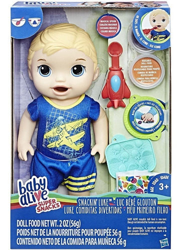 Baby Alive Luke Comiditas Divertidas Super Snacks - Hasbro