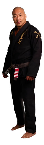 Kimono Jiu Jitsu Kvra Gold Bjj Gi Negro A1
