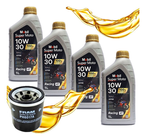 Troca De Óleo Mobil 10w30 100% Sintético + Filtro Ph6017a