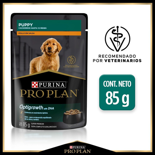 Imagen 7 de 8 de Proplan Puppy Complete Alimento Húmedo Pack 24 Pouches 85 Gr