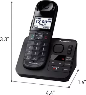 Teléfono Panasonic KX-TGL432B inalámbrico - color negro