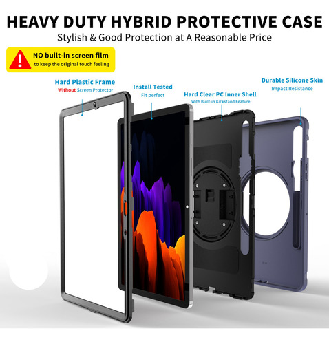 Funda Case Armor 360° Anticaidas P/ Tablet Samsung Tab S9 Fe