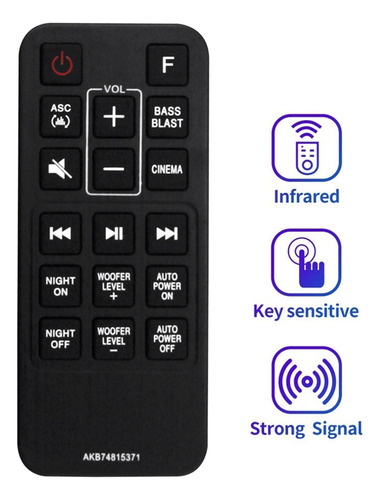 Control Remoto De Reemplazo Akb74815371 For LG Sound Bar S
