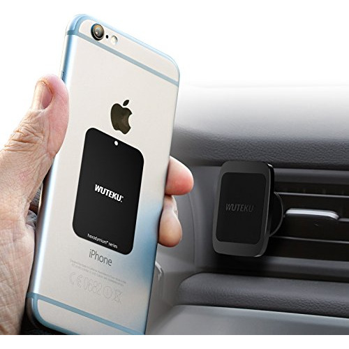 Wuteku Magnetic Cell Phone Holder Kit For Car - Works On All