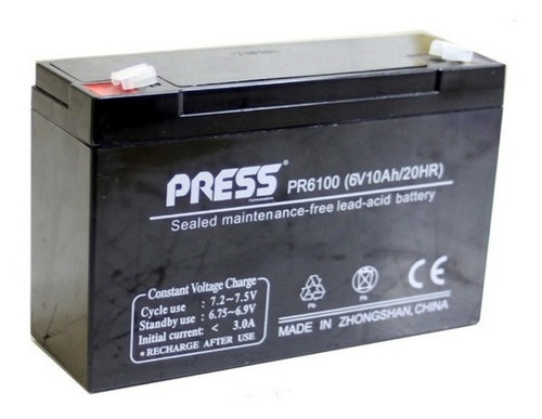 Bateria 6v 10ah Gel Luz De Emergencia Balanza Press