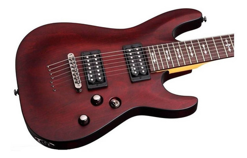 Imagen 3 de 3 de Guitarra eléctrica Schecter Omen-7 de tilo walnut satin satin con diapasón de palo de rosa