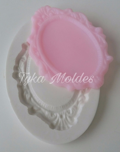 Molde De Silicone Moldura O Sabon Vela Biscuit Resina Gesso